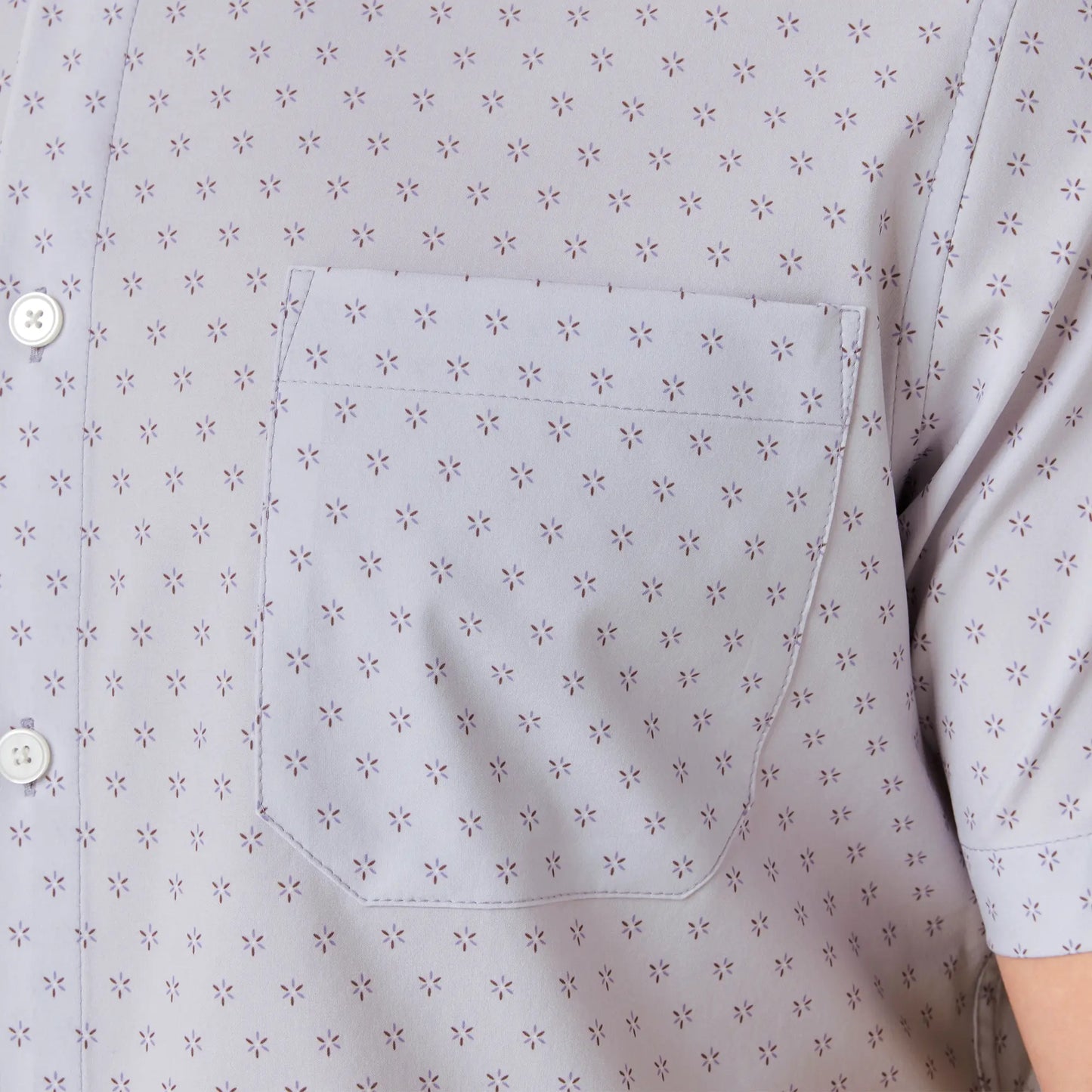 Leeward Dress Shirt - Purple Star Print