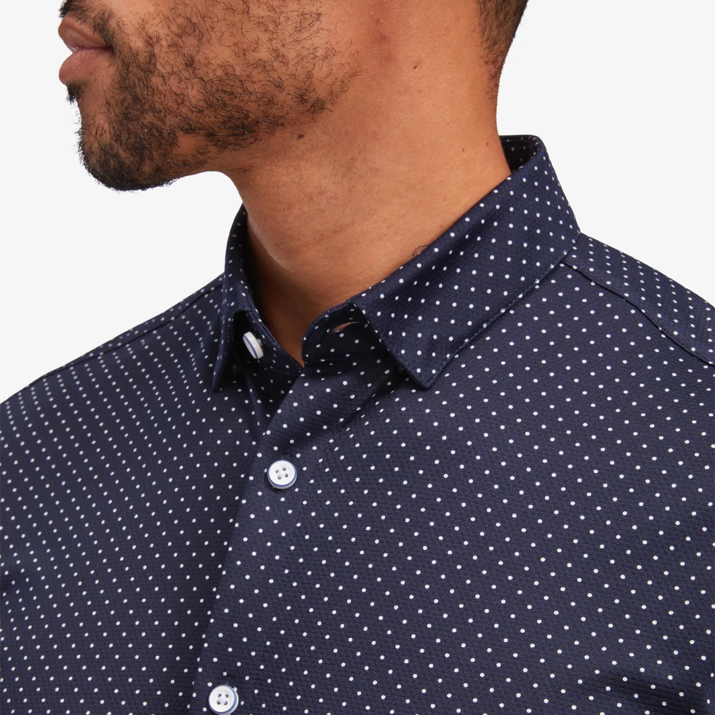 Halyard Short Sleeve - Navy Dot Print