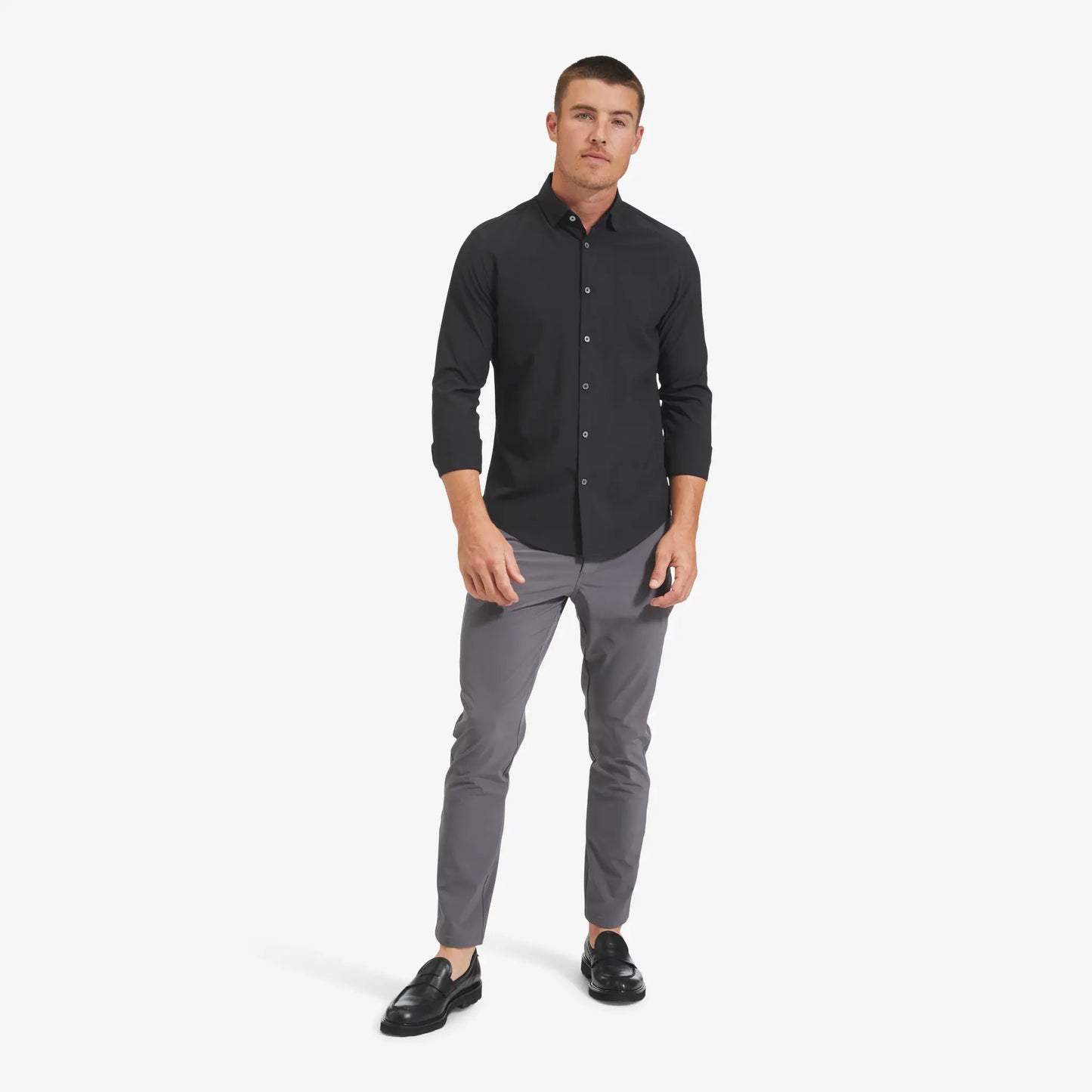 Leeward Dress Shirt - Black Solid