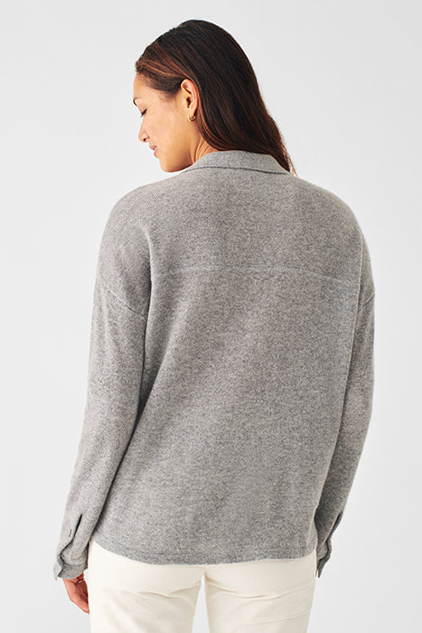 Cloud Cashmere Sweater Shirt Heather Grey