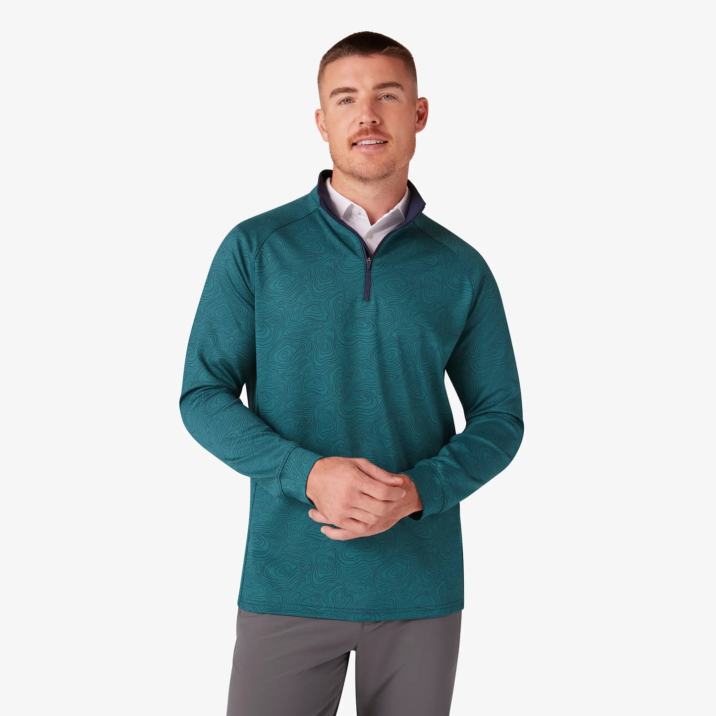 Versa Quarter Zip - Balsam Topography