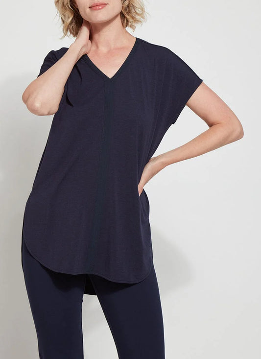 Gina V-Neck Top - True Navy