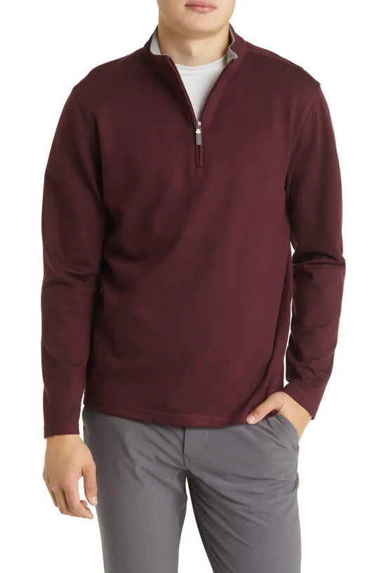 ProFlex Quarter Zip Pullover  - Dark Red