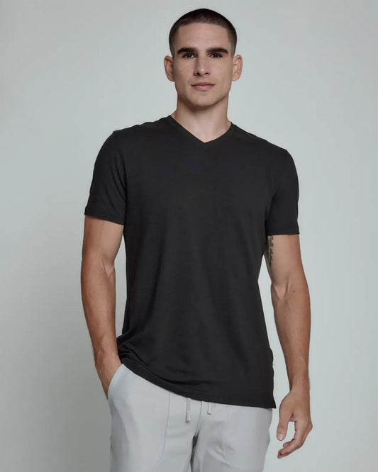 Core V-Neck Tee - Black