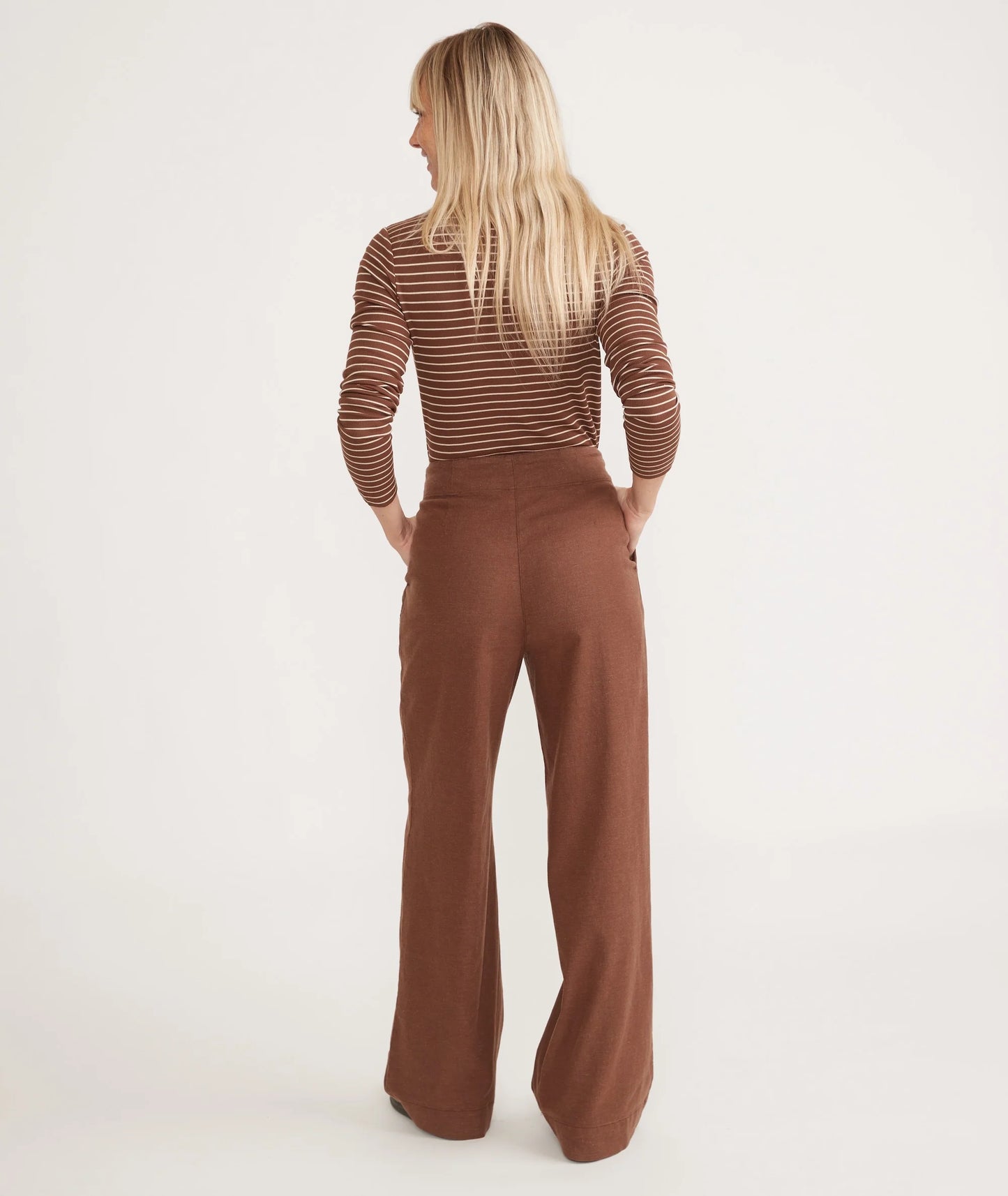 Flora High Waisted Trouser - Pinecone