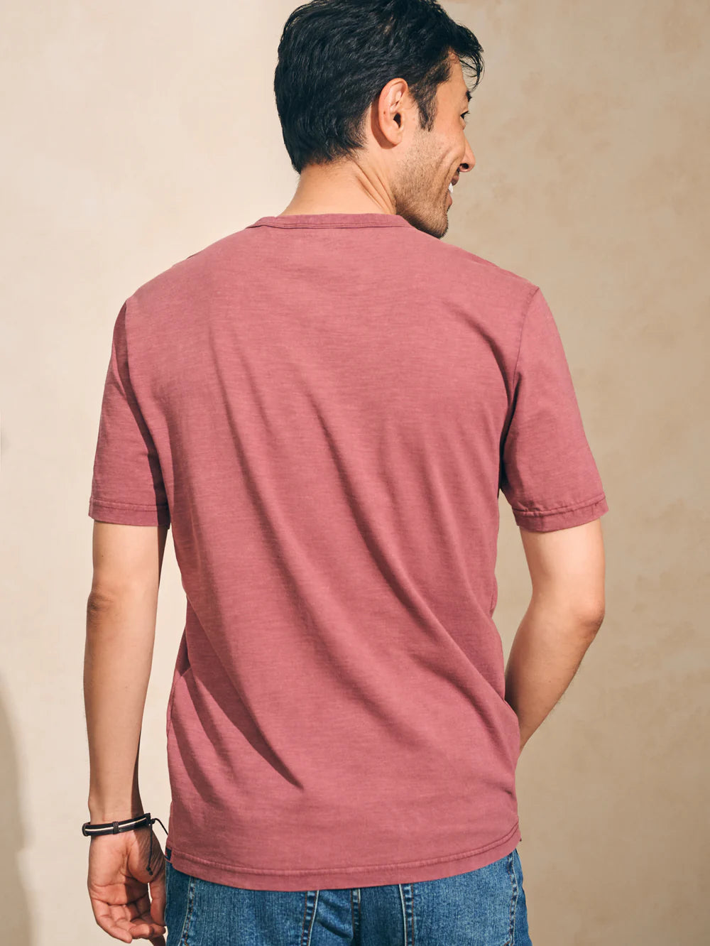 Sunwashed Pocket Tee - Plum Wine