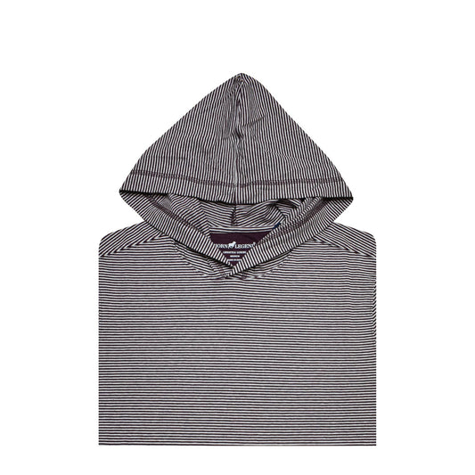 Heathered Blended stripe Cotton hoodie Cabernet