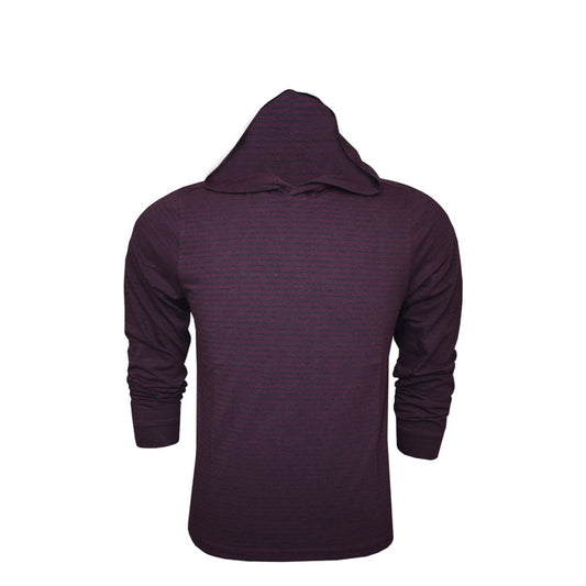 Blended Stripe Hoodie Cabernet