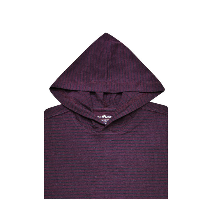 Blended Stripe Hoodie Cabernet