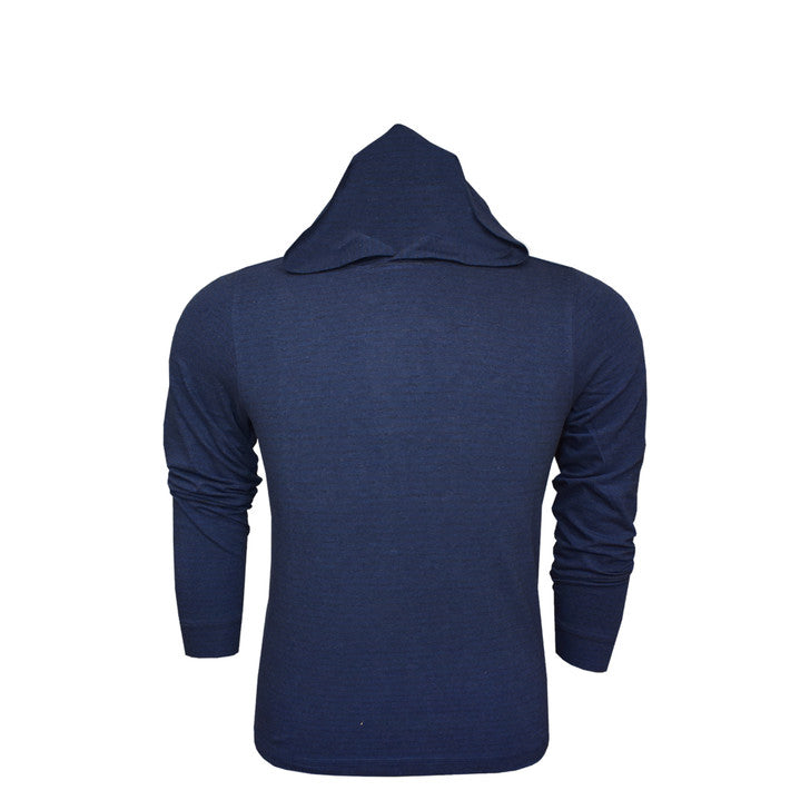 Blended Stripe Hoodie Navy