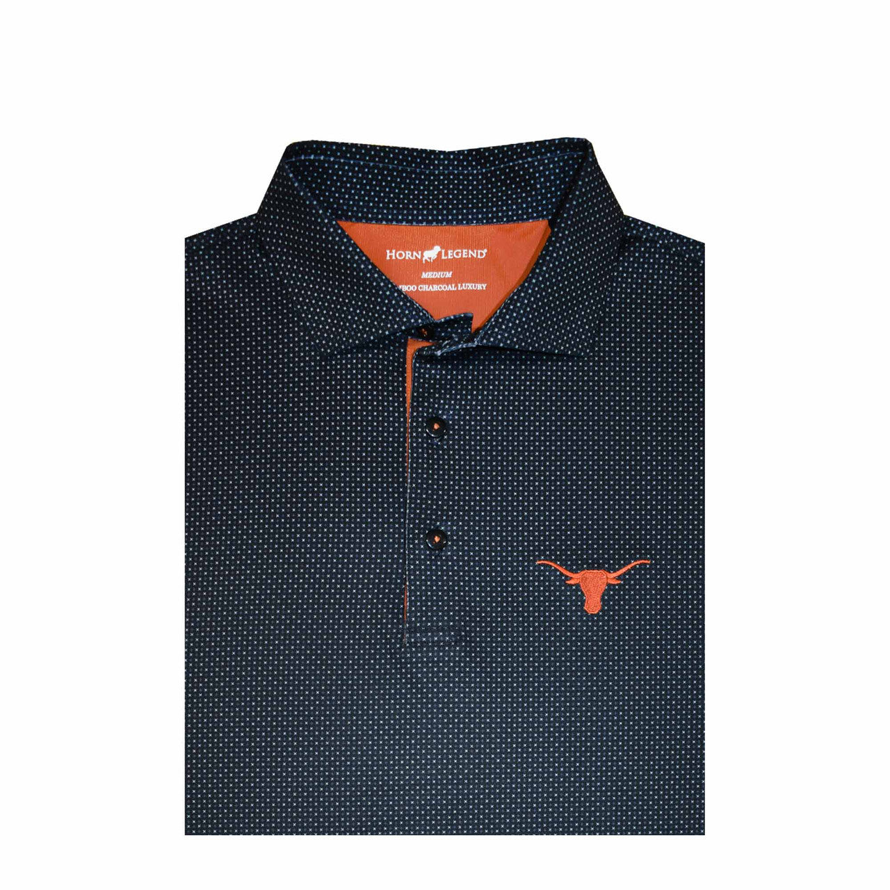 Texas Longhorns Black Checkers Polo