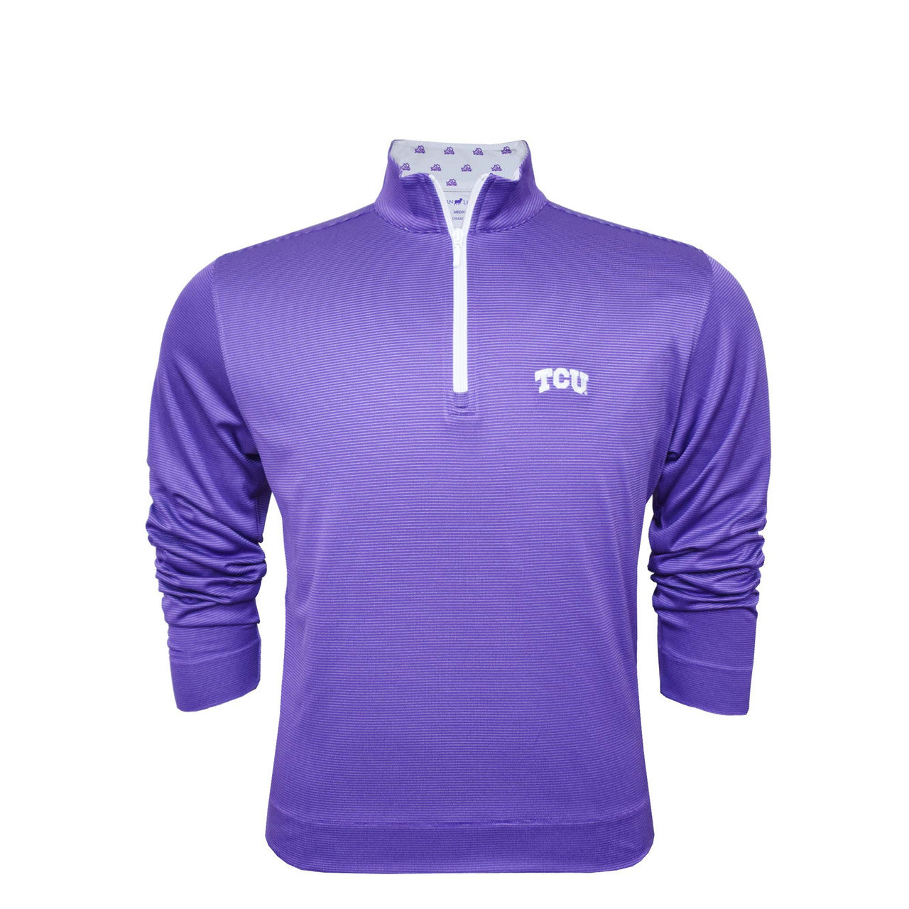 TCU Purple Pin Dot Stripe Pullover