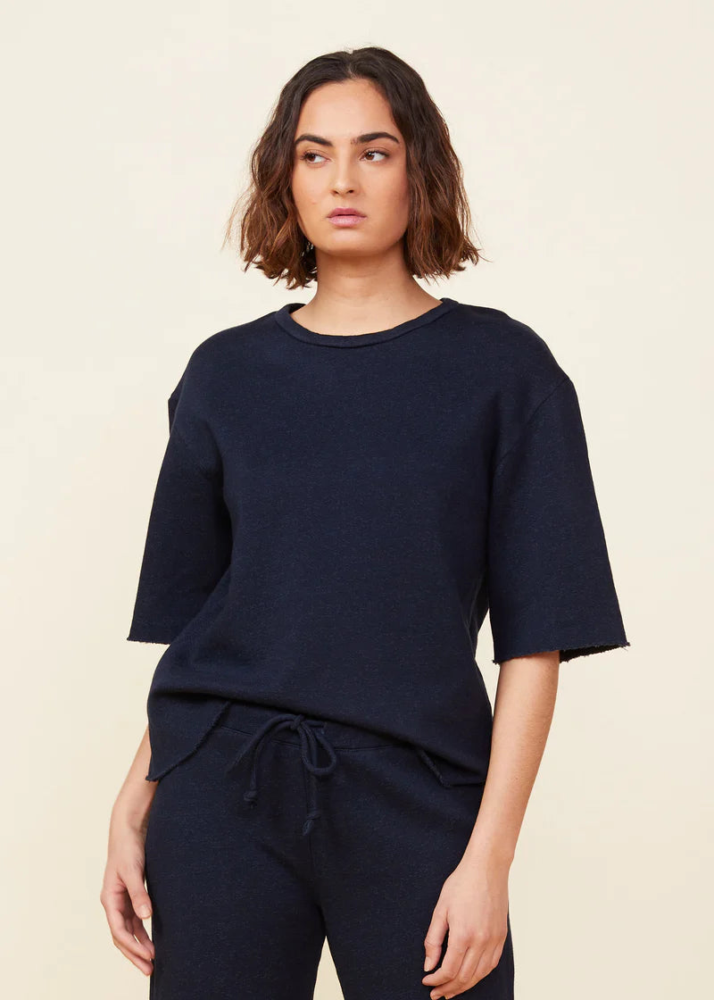 Cutoff Sweatshirt - Blue/Black