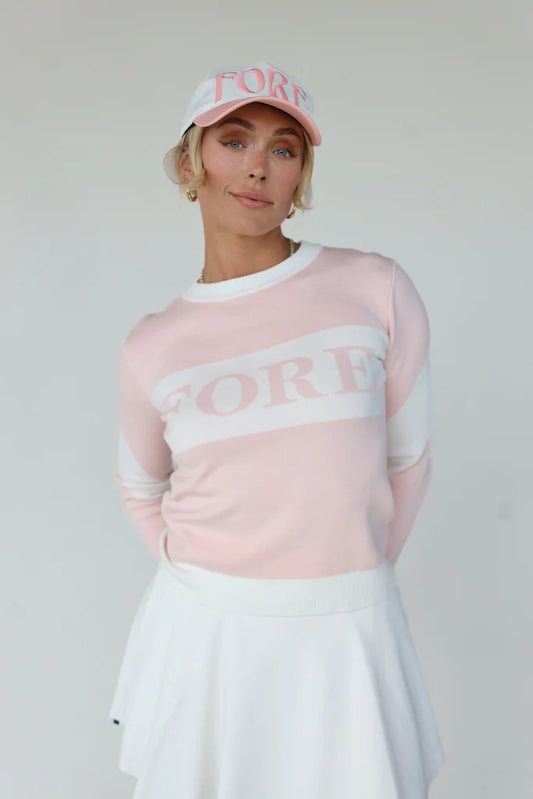 Fore Sweater - Pink/White