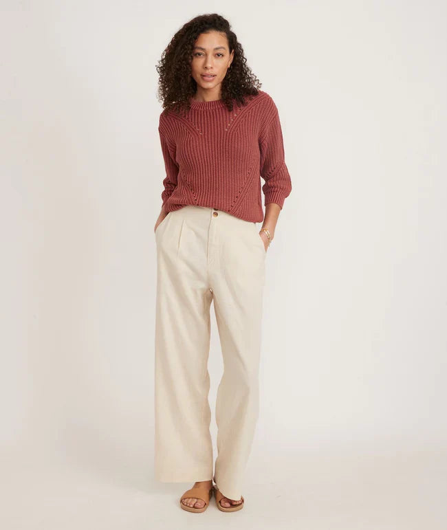 Juni High Waist Trouser - Natural