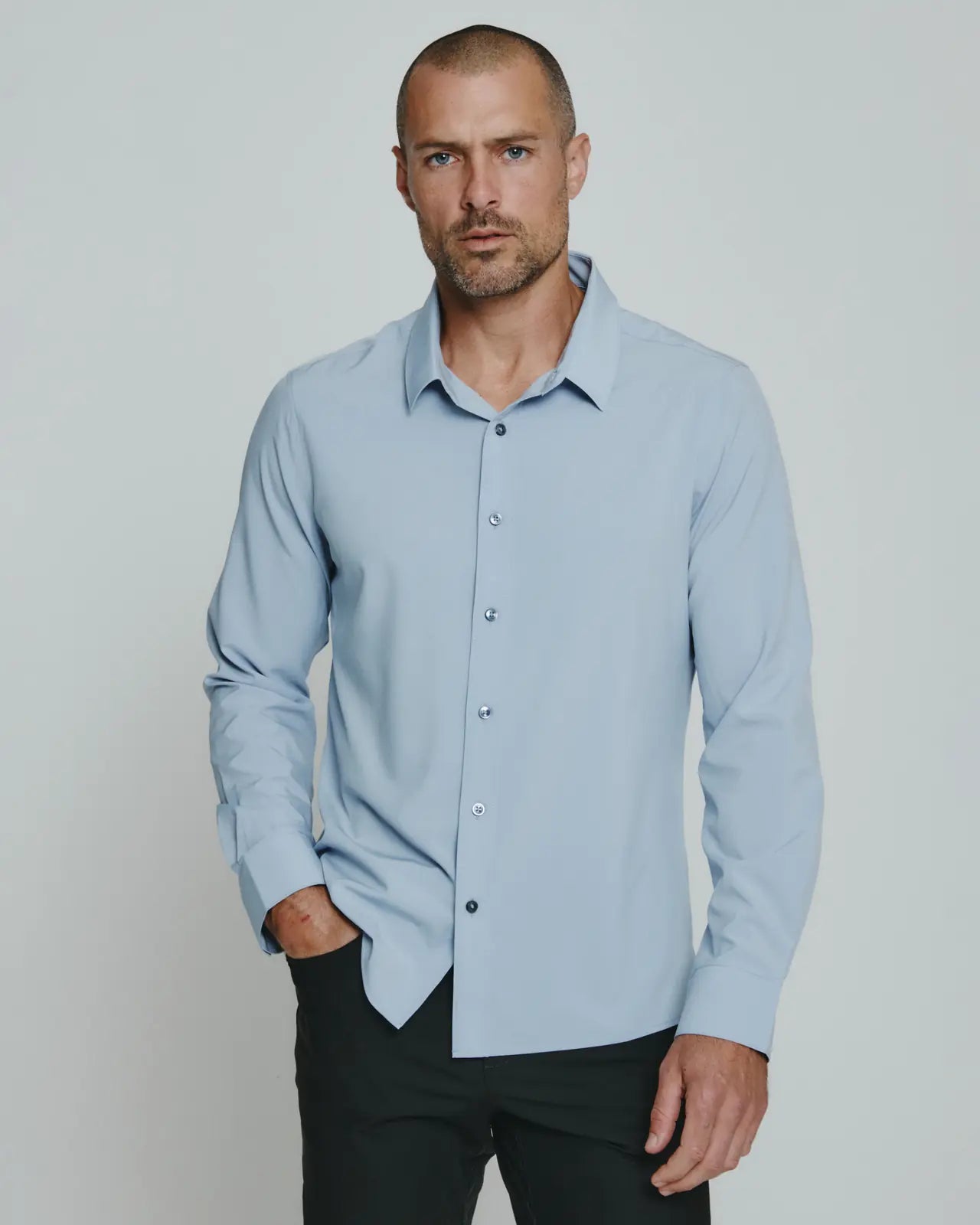 Liberty Long Sleeve Shirt - Dusty Blue