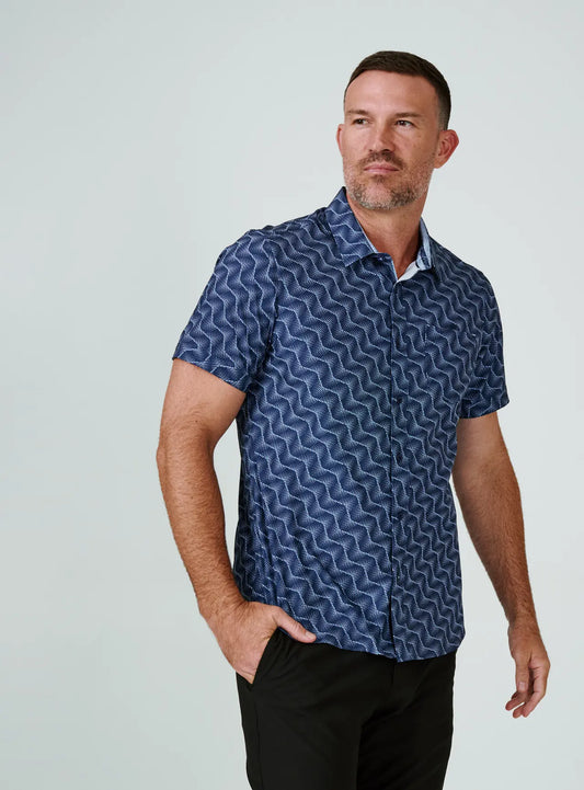 Gold Coast Short Sleeve Shirt - Navy