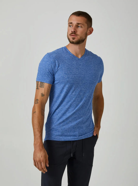 Core V-Neck Tee - Azure