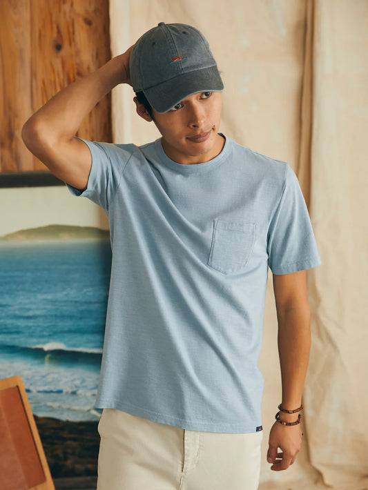 Sunwashed Pocket Tee - Blue Breeze