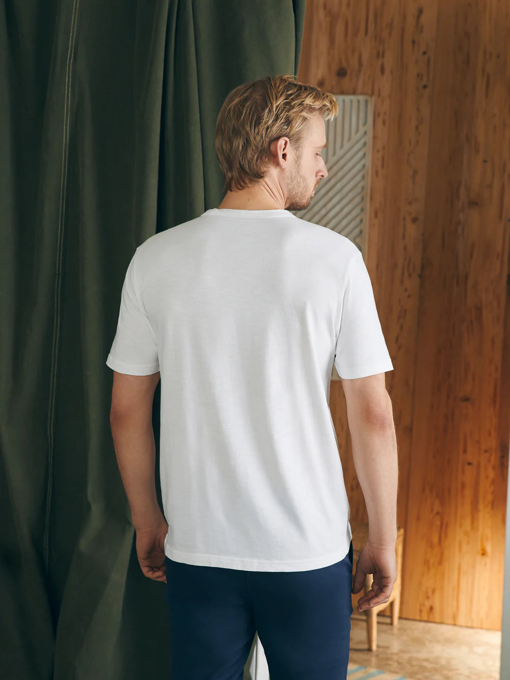 Surf Stripe Sunwashed Tee - White Surf