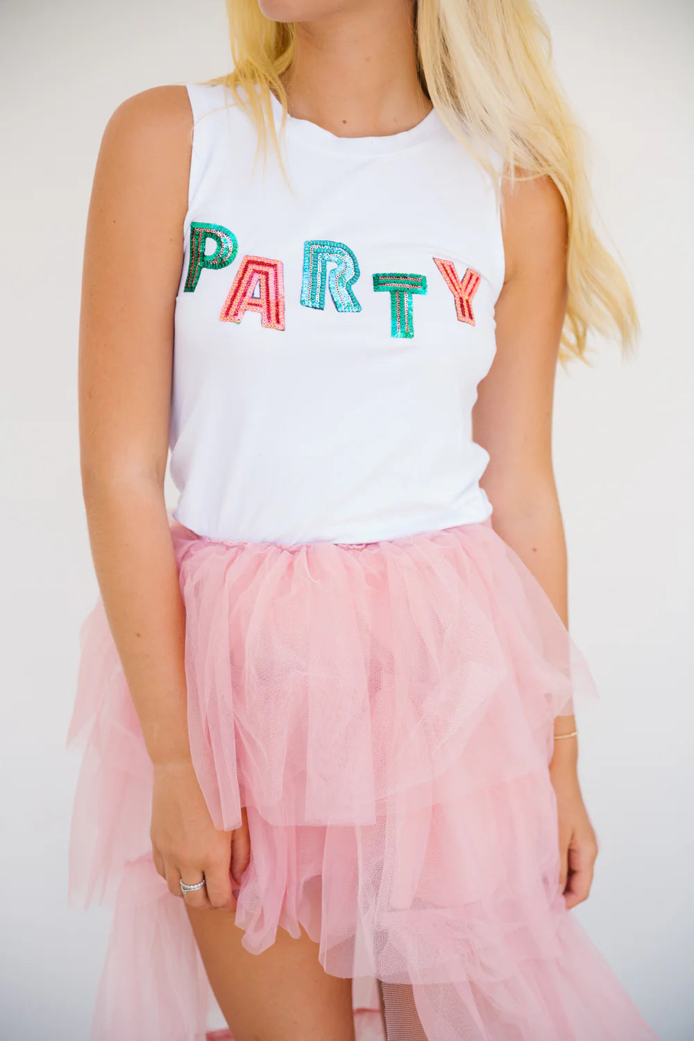 Party Tank Top - White