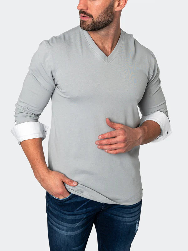 V-Neck Edison Solid Mirage - Grey