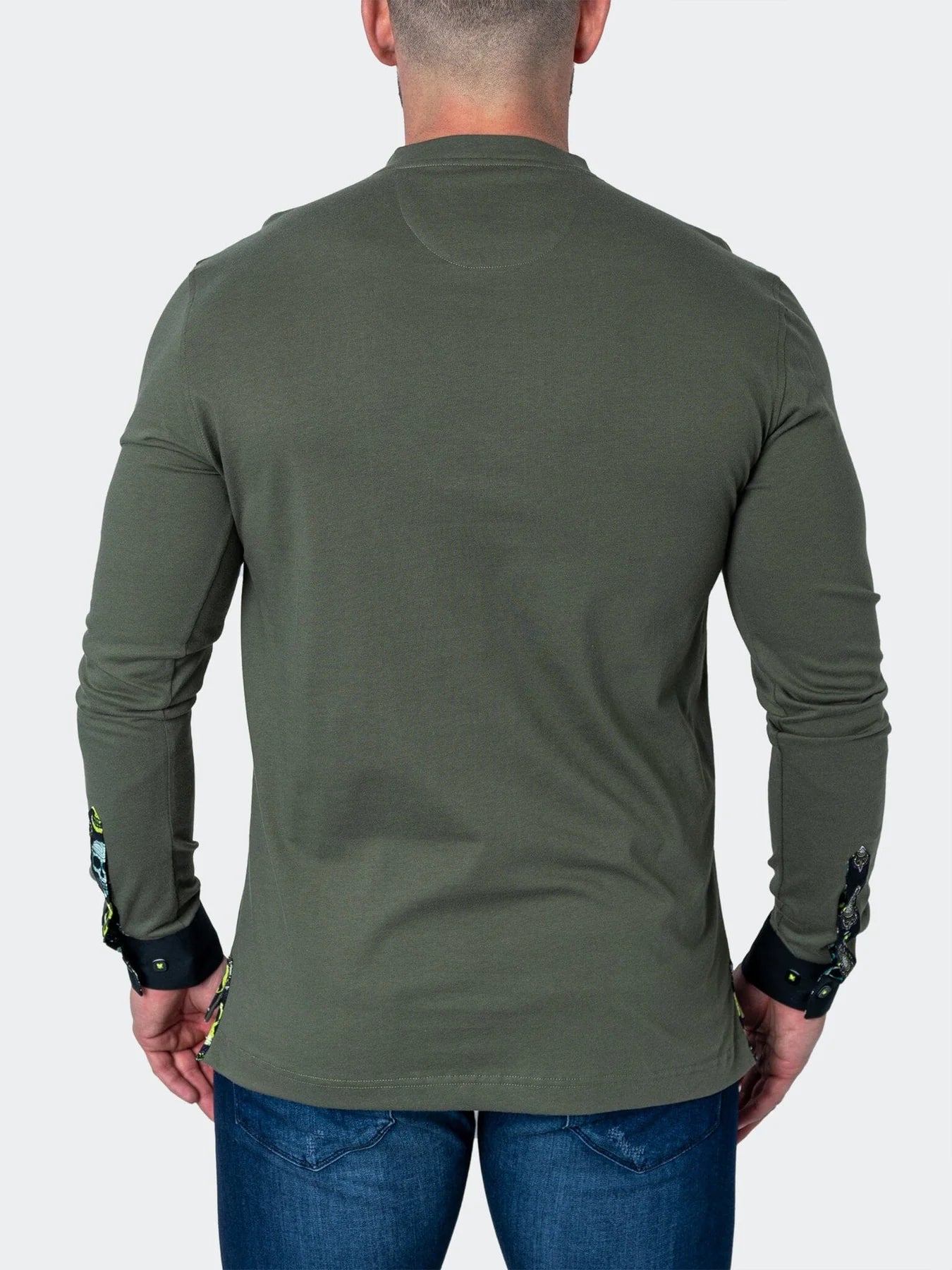 V-Neck Edison Solid Skull - Green