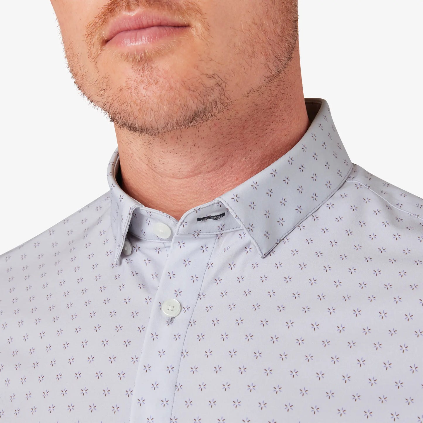 Leeward Dress Shirt - Purple Star Print