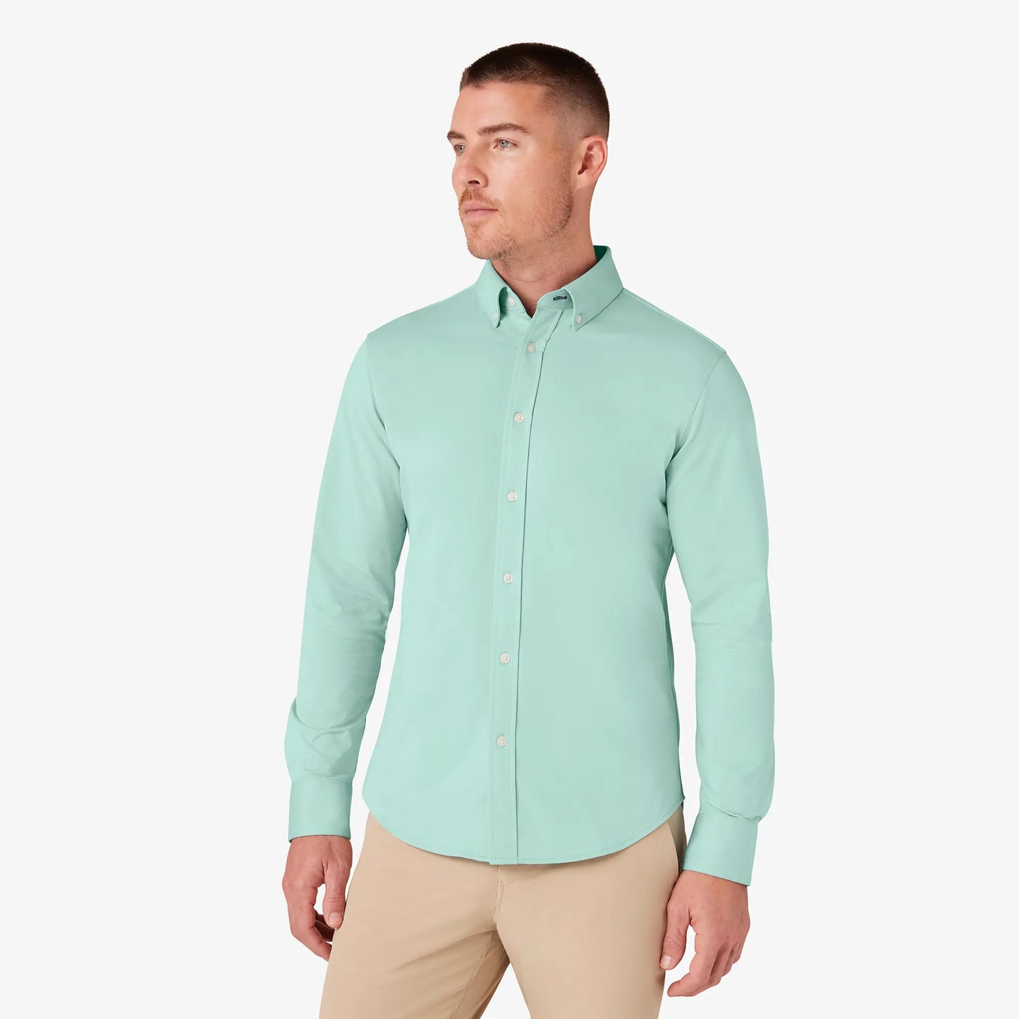 Ellis Oxford Dress Shirt - Nile Blue Solid