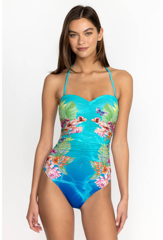 Tie Dye Ruched One Piece