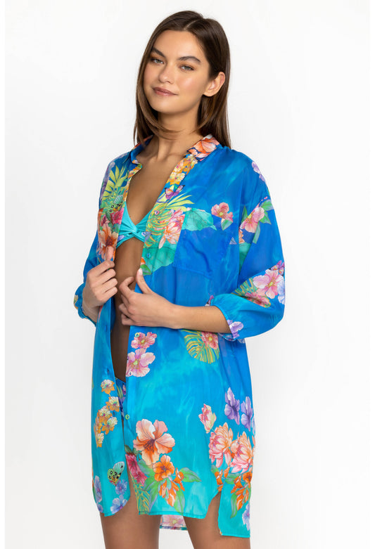 Water Tropic Shirt Dress