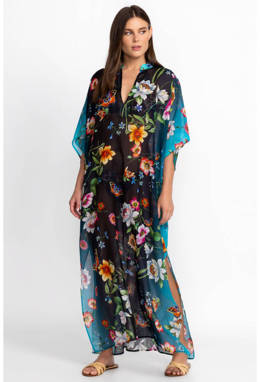 Ombre Garden Black Kaftan