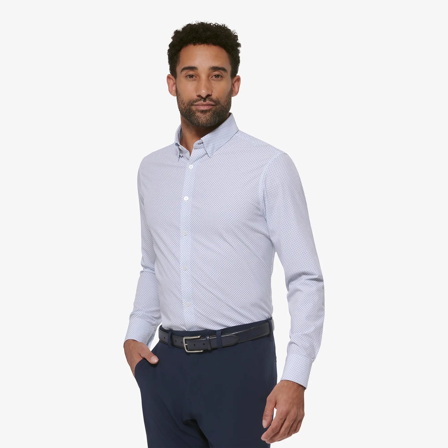 Leeward Dress Shirt - White Plus Print