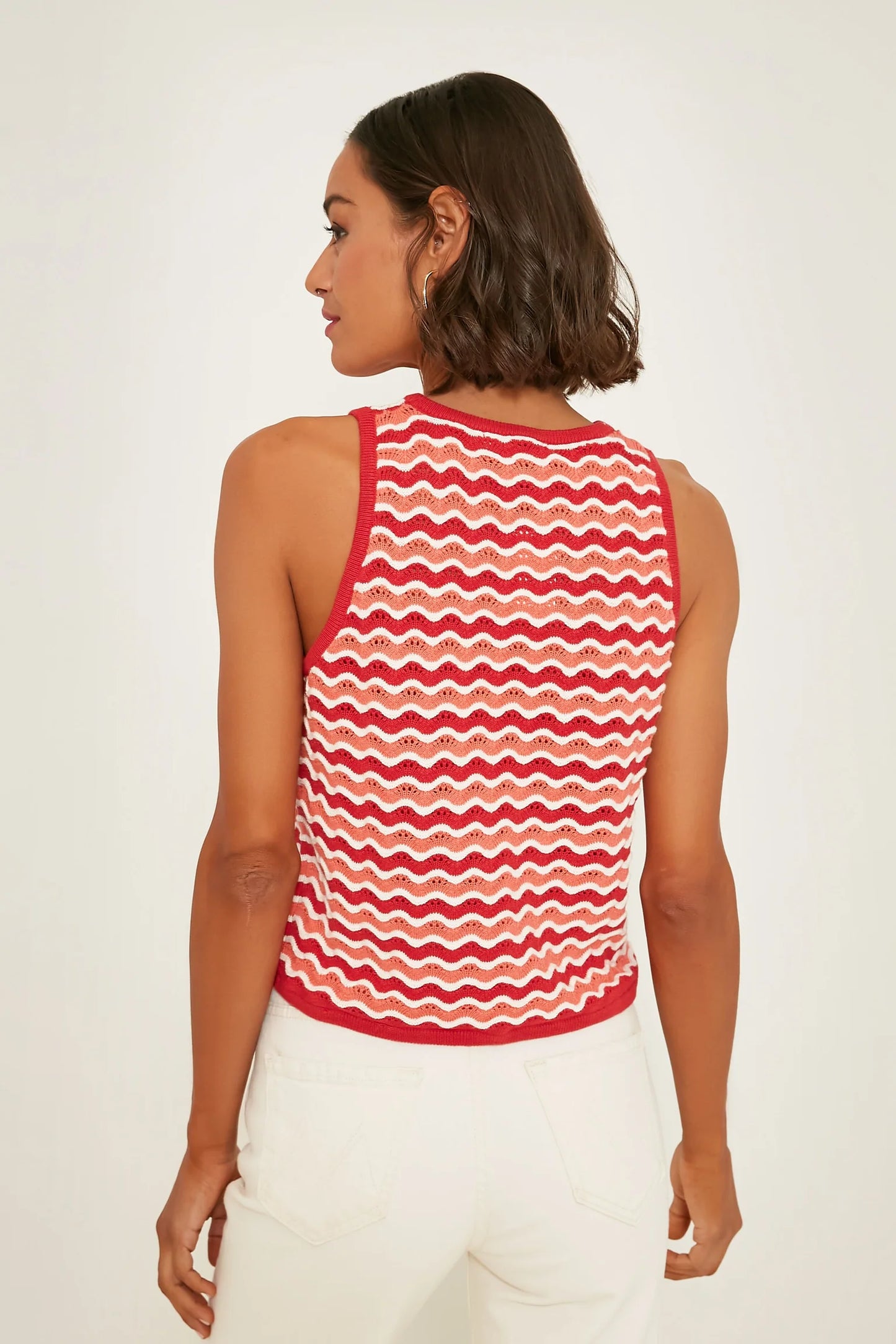 Fay Sweater Top - Coral Wave