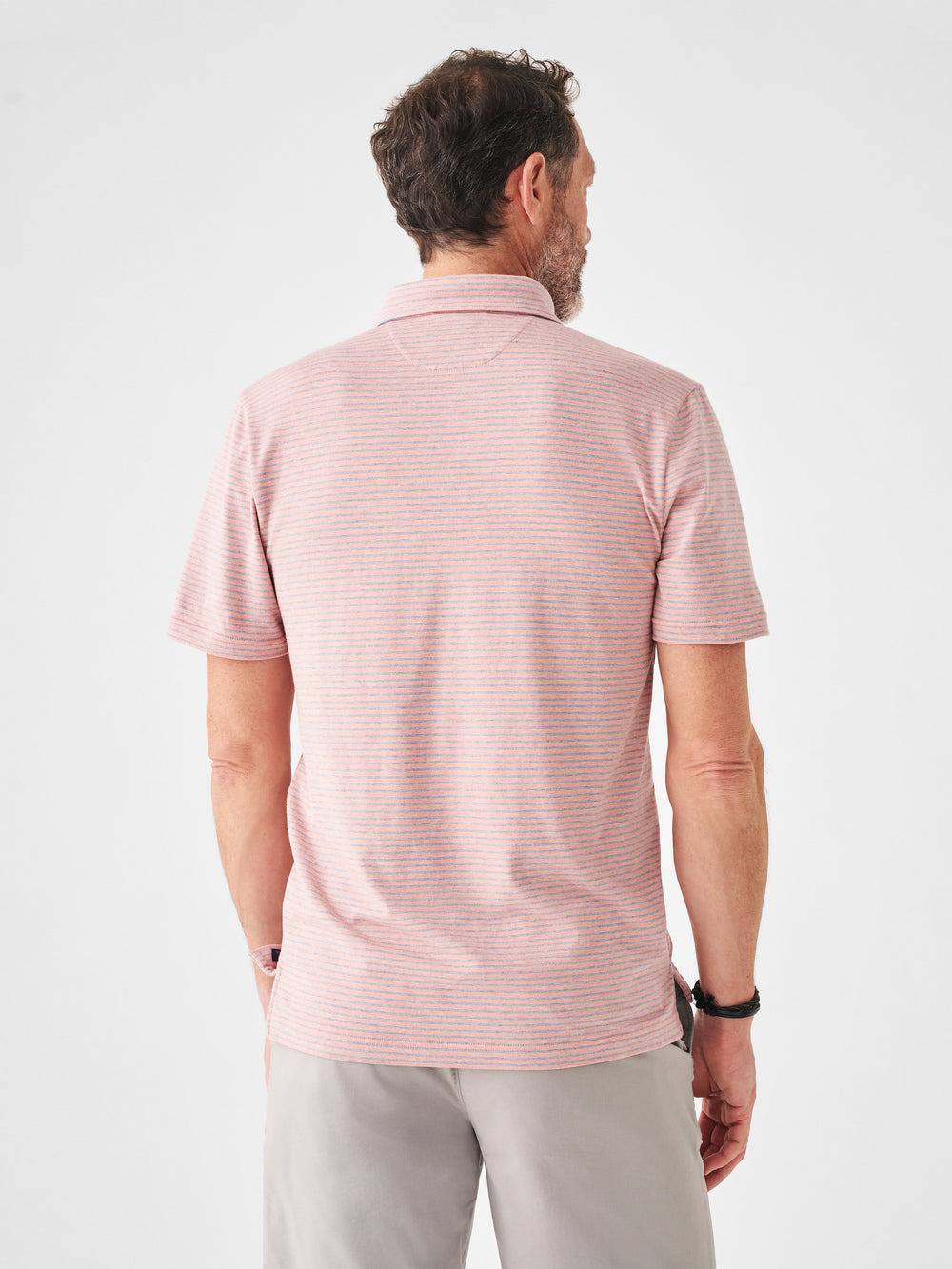 Rose Sky Stripe Movement Polo