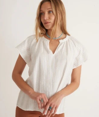 Lana Textured Blouse - White