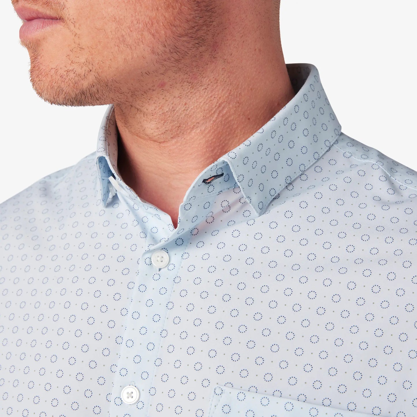 Leeward Dress Shirt - Sky Circle Dot