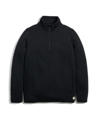 CORBET QUILTED PULLOVER Black