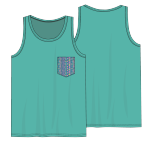 The One With the Pocket- Turquoise Tank