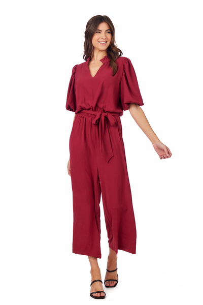 Annalise Jumpsuit - Burgundy