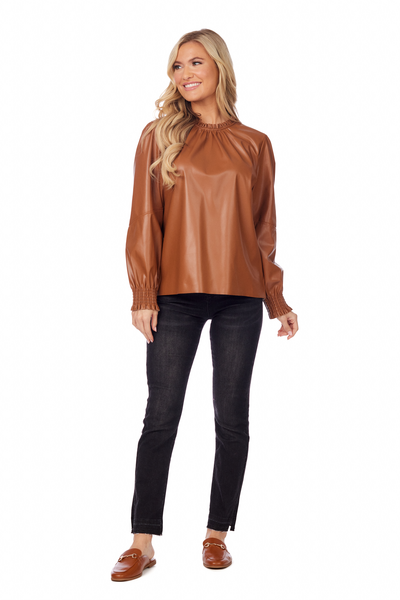 Putnam Leather Top - Tan