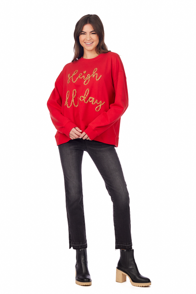 Holiday Sparkle Sweatshirt - Red