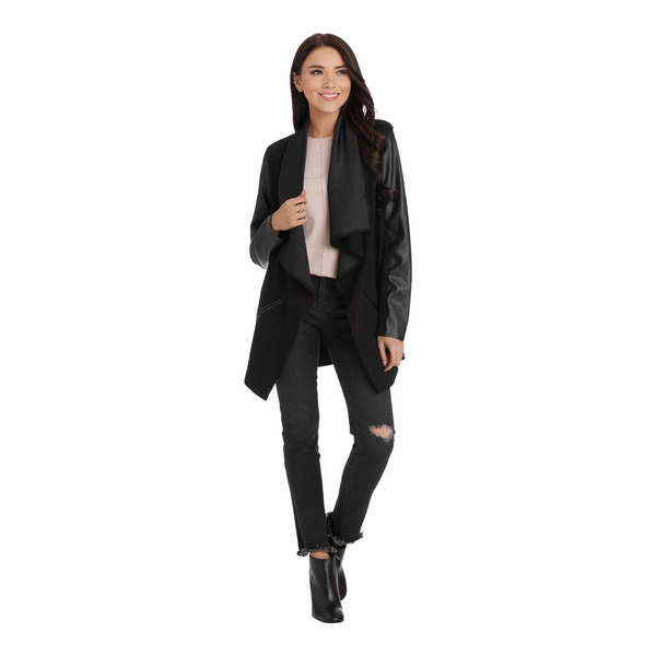 Ash Black Drape Jacket