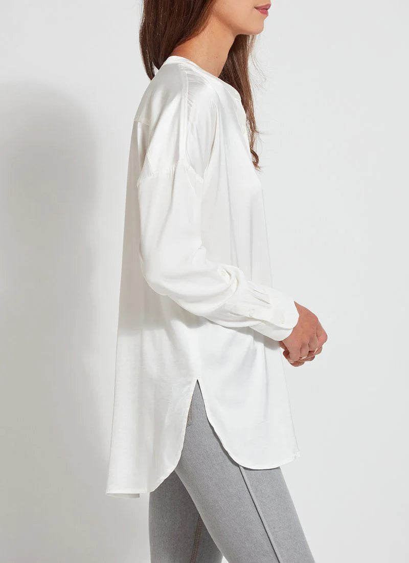 The Eco Satin Shirt - Off White