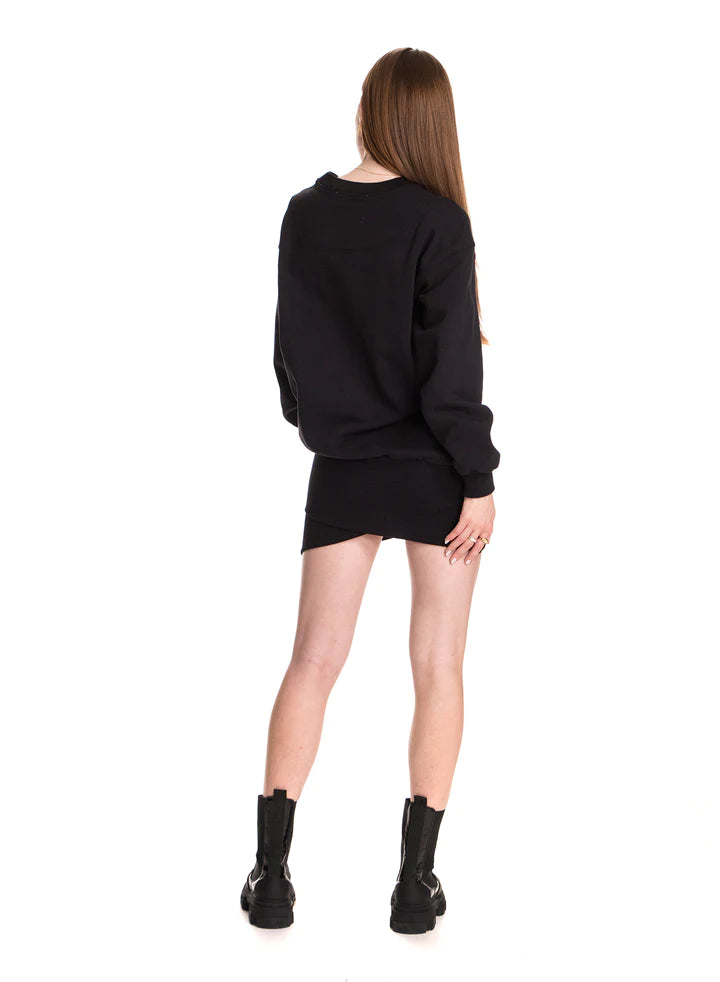 Brooklyn Sweatshirt Dress - Black
