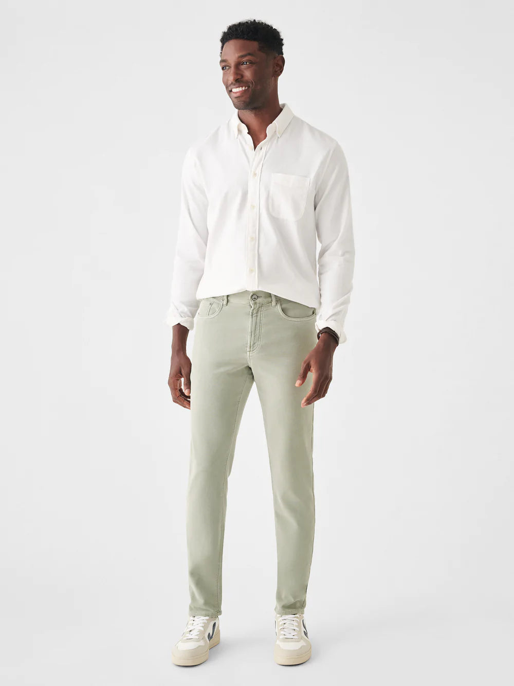 STRETCH TERRY 5 POCKET - FADED OLIVE