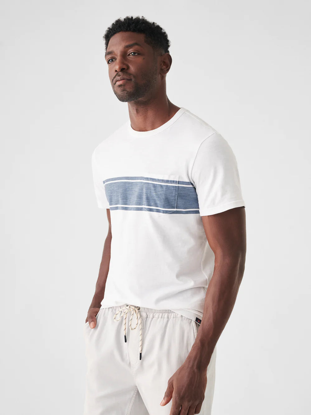 Camiseta Surf Stripe Sunwashed - White Surf